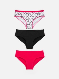 Комплект трусов женских Infinity Lingerie 31204122033 розовый; белый; черный XS, 3 шт.