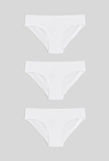Комплект трусов женских Infinity Lingerie 31204121759 белый XS, 3 шт.