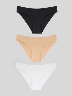 Комплект трусов женских Infinity Lingerie 31204122102 белый; бежевый; черный S, 3 шт.
