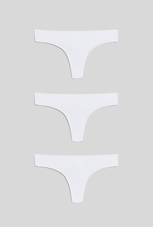 Комплект трусов женских Infinity Lingerie 31204121974 белый 2XL, 3 шт.
