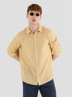 Рубашка мужская Colins CL1063686_Q1.V1 желтая S