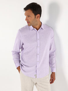 Рубашка мужская Colins CL1063686_Q1.V1 фиолетовая L