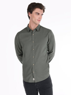 Рубашка мужская Colins CL1048576_Q1.V1 хаки M