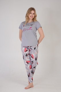 Комплект домашний женский VIENETTA 212047_0554 серый M