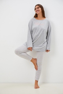 Комплект домашний женский VIENETTA 103217_0159 серый 2XL