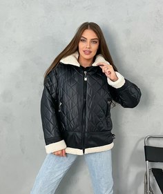 Куртка женская 309 черная 56 RU No Brand