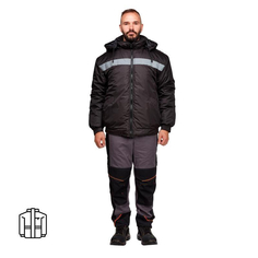 Куртка рабочая зимняя бомбер черная (р.60-62)170-176 No Brand