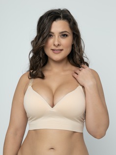 Бюстгальтер для беременных женский IMVERY COMFORTABLE SEAMLESS 11017 бежевый XL