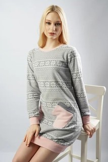 Туника домашняя женское VIENETTA 103213_3972 серое S