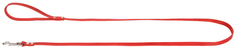 Поводок для собак Аркон, однослойный, кожаный, красный, 8 мм 140 см