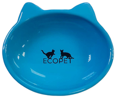 Миска EcoPet овальная, голубой, 0,19 л