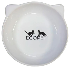 Миска EcoPet круглая, белый, 0,2 л