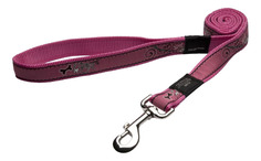 Поводок удлиненный для собак Rogz Fancy Dress L-20мм 1,8 м, Розовый HLL03BN