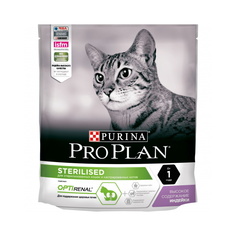 Сухой корм для кошек PRO PLAN Sterilised Optirenal, индейка, 0.4кг