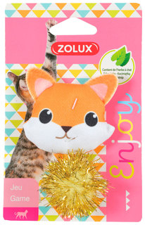 Игрушка для кошек ZOLUX хитрый лисенок, с кошачьей мятой, 8см