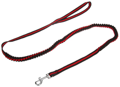 Поводок для собак Пижон, амортизирующий, черно-красный, 1,2-1,6 м х 1,5 см