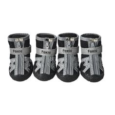 Ботинки для собак Foxie Electro, черные, L, 4,8 х 4,3 см