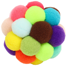 Игрушка для кошек Пижон мяч плюшевый, Пузырь, 6 см, микс цветов