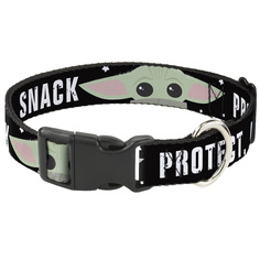 Ошейник Buckle-Down Звездные войны Малыш Йода PROTECT ATTACK пластик черный 28-43 см
