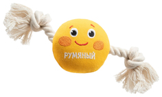 Игрушка для собак Triol Румяный Колобок, мягкая, 8,5x25 см, оранжевый