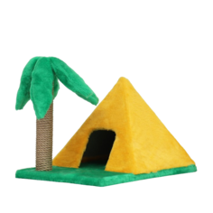 Домик для кошек Пирамидка с когтеточкой Пальма, 38 х 40 х 61 см No Brand