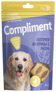 Лакомство для собак Compliment Косточки из курицы с рисом 140.3087 90 г