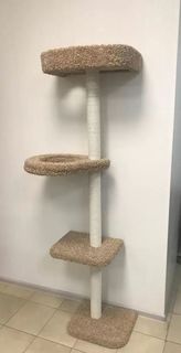 Комплекс для кошек Моя котя Лиана, с когтеточкой бежевый, 185 см
