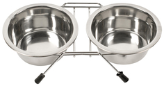 Миска VM-2700(B), двойная, на подставке, 2х480 мл No Brand