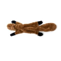 Мягкая игрушка для животных Играй Гуляй с двумя пищалками Бобёр, коричневый