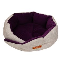 Лежак для собак и кошек Xody Сказка, флок, VIOLET, 52х52х15 см