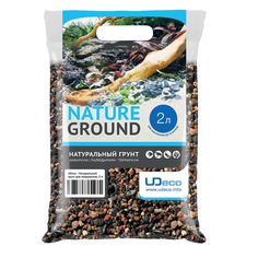 Грунт для аквариумов и террариумов UDeco River Brown, натуральный, коричневый песок, 2 л