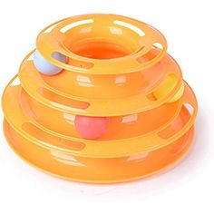 Игрушка для кошек Трэк интерактивный Мячики, 3 яруса No Brand