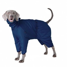Комбинезон для собак Монморанси, утепленный, темно-синий, дюспо, длина спины 56 см