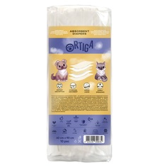 Пеленки для животных Ortiga Classic, впитывающие с суперабсорбентом, 60 х 90 см, 10 шт