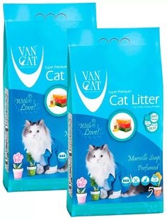 Наполнитель VAN CAT MARSILLA SOAP комкующийся, марсельское мыло, 2 шт по 5 кг