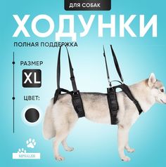 Ходунки для собак MPSALER, размер XL, чёрный, нейлон