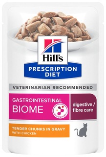 Влажный корм для кошек Hills Prescription Diet Gastrointestinal Biome, с курицей, 85 г