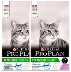 Сухой корм для кошек Pro Plan Cat Senior 7+ Delicate Turkey индейка, 2 шт по 0,4 кг