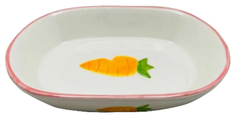 Миска №1, белая с морковкой, 0,1 л