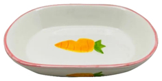 Миска №1, белая с морковкой, 0,1 л