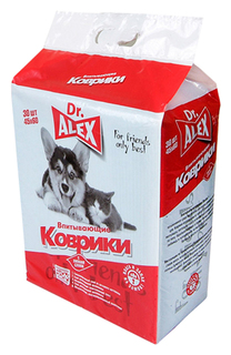 Подстилки для животных Dr.ALEX, впитывающие, 45х60 см