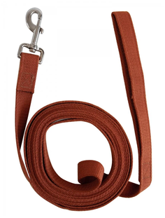 Поводок для собак Зооник 11473-5 брезентовый коричневый 2,5х500 см