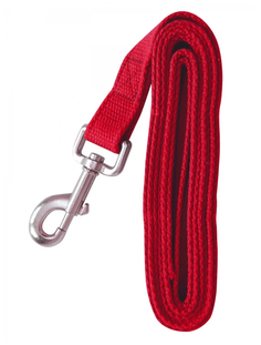 Поводок для собак Зооник 11471-4 брезентовый красный 2,5х300 см