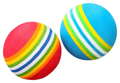 Игрушка для кошек Пижон Полосатые шарики, диаметр шара 4.2 см, 1 набор