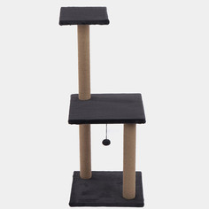 Комплекс для кошек Homestuff, игровой, с игрушкой, синий, джут, 40х40х100 см