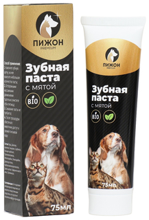 Зубная паста для кошек и собак Пижон Premium с мятой, 75 мл