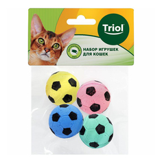 Игрушка для кошек Triol Мячик футбольный 4 см