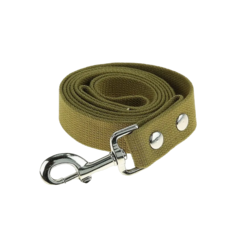 Поводок для собак Erda-10 с карабином, хаки, брезент, 10 м x 2,5 см No Brand