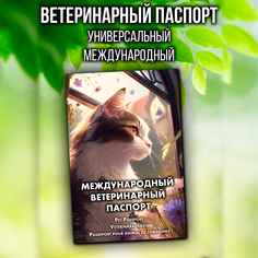 Ветеринарный паспорт для кошек и собак Аурасо, международный, модель PSP-VTR-0003-VAR