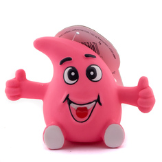 Игрушка для собак Duvo+ Веселая капля, розовая, латекс, 9 см